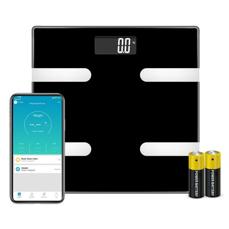 5 Core 5 Core Smart Digital Bathroom Weighing Scale with Body Fat and Water Weight for People, Bluetooth BMI Electronic Body Analyzer Machine, 400 lbs. BBS HL B BLK BBS HL B BLK